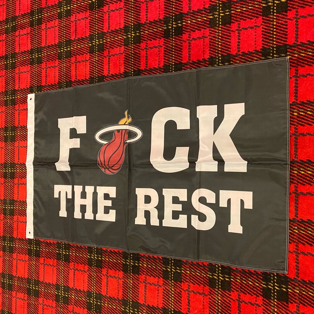 Brand new Miami Heat banner flag